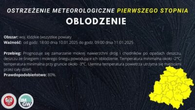 UWAGA! Oblodzenie!