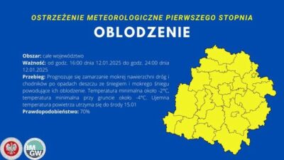 UWAGA! Oblodzenie!