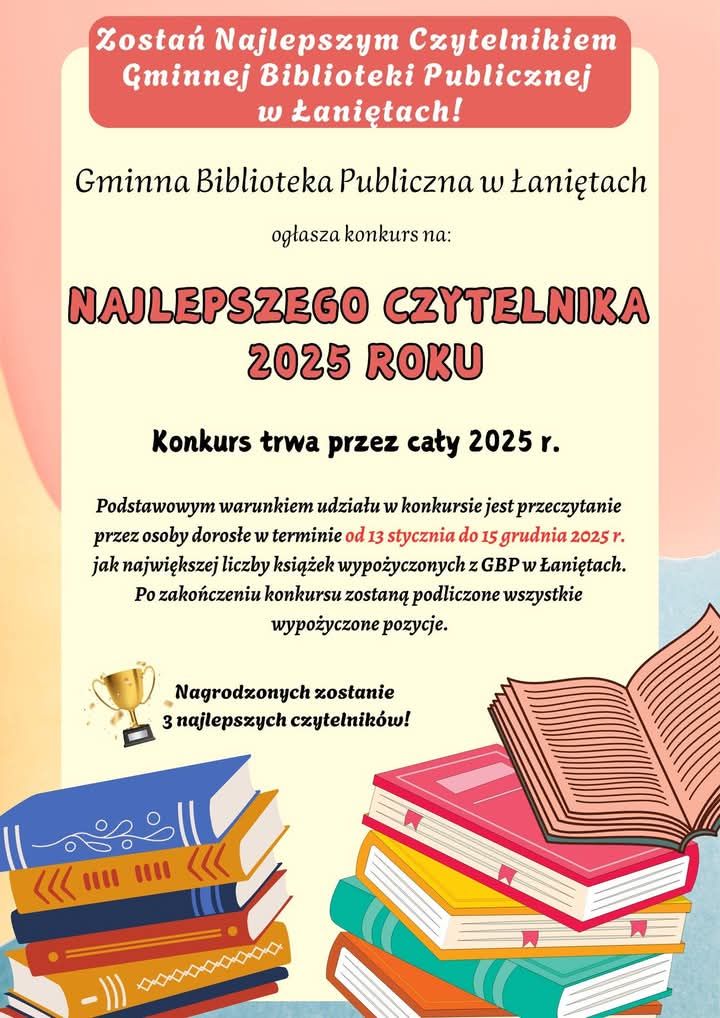 Konkurs na Najlepszego Czytelnika 2025 roku rozpoczęty!