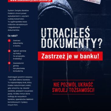 Utraciłeś dokumenty? Zastrzeż je w Banku!