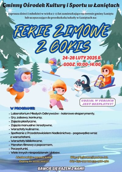 FERIE ZIMOWE W GOKiS!