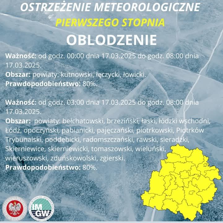 Uwaga! Oblodzenie!