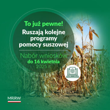 To już pewne! Ruszają kolejne programy pomocy suszowej
