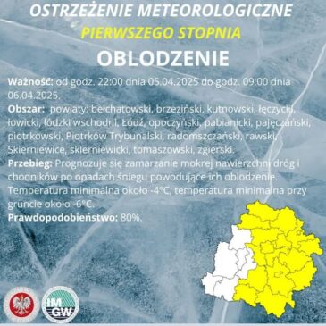 Uwaga! Oblodzenie!