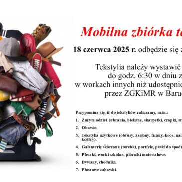 Uwaga! Mobilna zbiórka tekstyliów