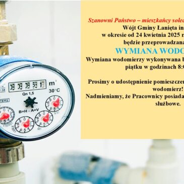 Wymiana wodomierzy w sołectwach Łanięta i Suchodębie