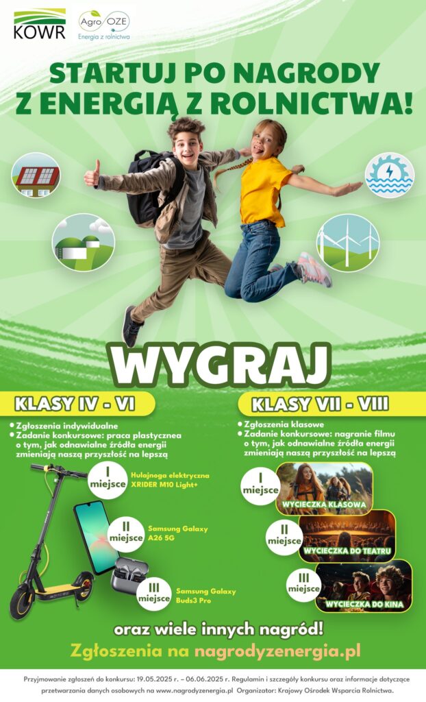 STARTUJ PO NAGRODY Z ENERGIĄ Z ROLNICTWA!