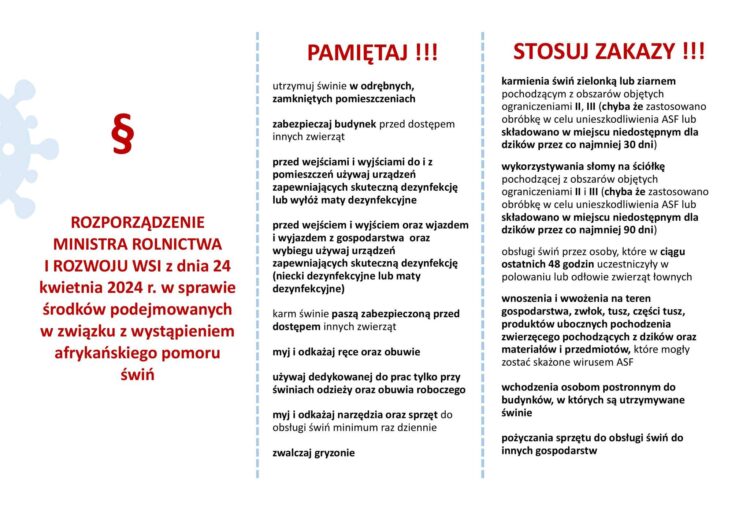 ASF - Afrykański pomór świń