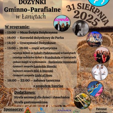 ZAPROSZENIE NA DOŻYNKI GMINNO- PARAFIALNE 2025!