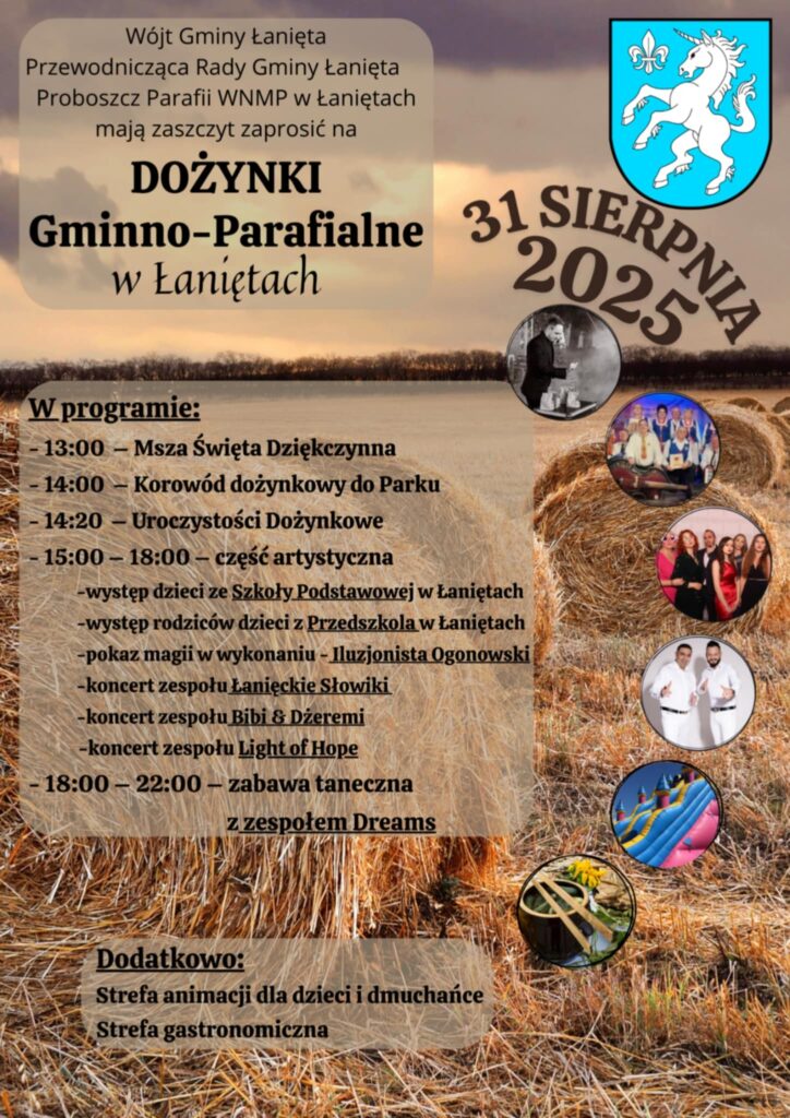 DOŻYNKI GMINNO-PARAFIALNE W ŁANIĘTACH!