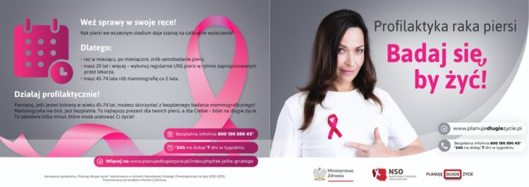Zapraszamy panie w wieku 45 - 74 lat - bez skierowania - na bezpłatną mammografię w ramach programu profilaktyki raka piersi!