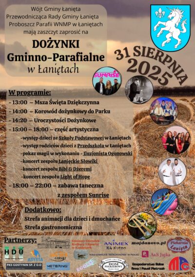 ZAPROSZENIE NA DOŻYNKI GMINNO- PARAFIALNE 2025!