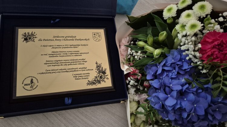 Sukces Państwa Anny i Edwarda Dutkowskich w konkursie „Bezpieczne Gospodarstwo Rolne 2025”