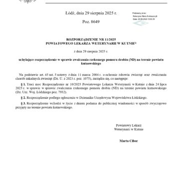 KOMUNIKAT DLA MIESZKAŃCÓW GMINY ŁANIĘTA