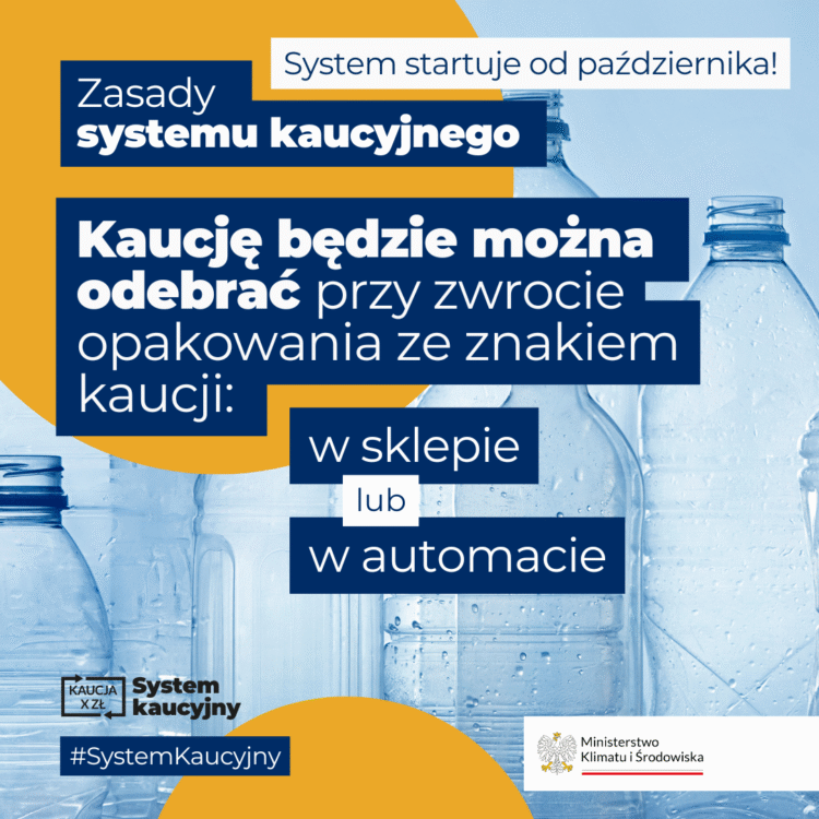 Od października 2025 r. w Polsce zacznie działać system kaucyjny opakowań po napojach. 