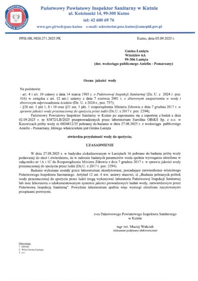 Ocena jakości wody