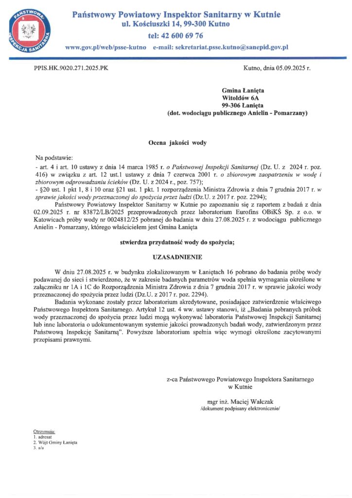 Ocena jakości wody