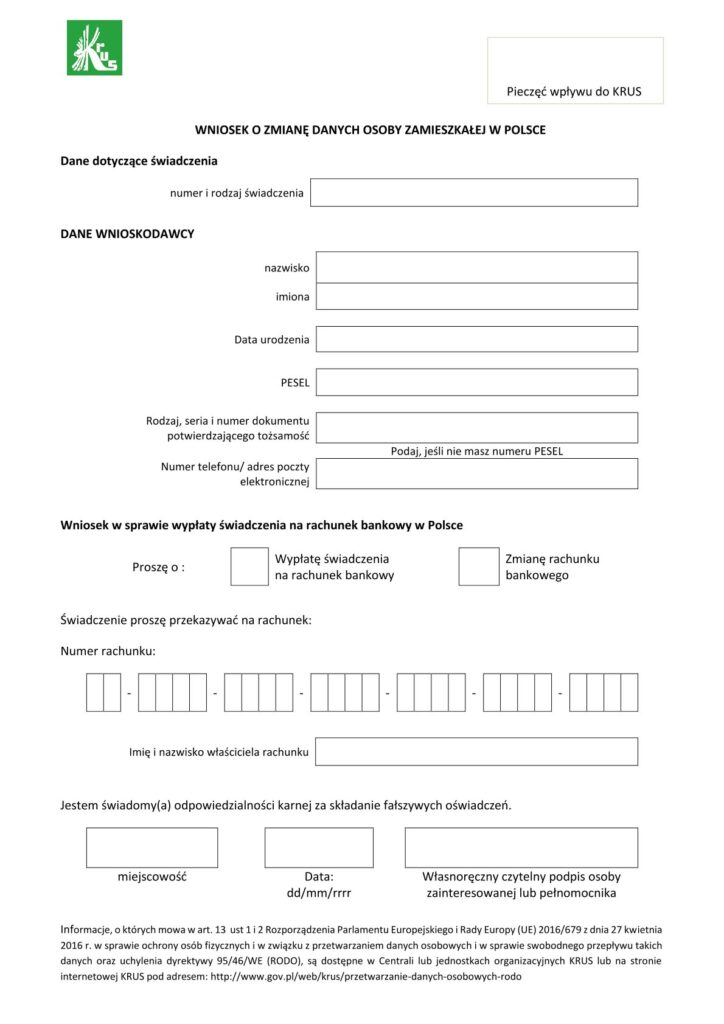 Kasa Rolniczego Ubezpieczenia Społecznego prowadzi obecnie kampanię informacyjną, której celem jest zachęcenie świadczeniobiorców Kasy i ich rodzin do odbierania świadczeń na rachunek bankowy, zamiast w formie gotówkowej.