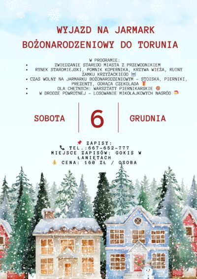 Ruszamy na świąteczną wyprawę do Torunia!