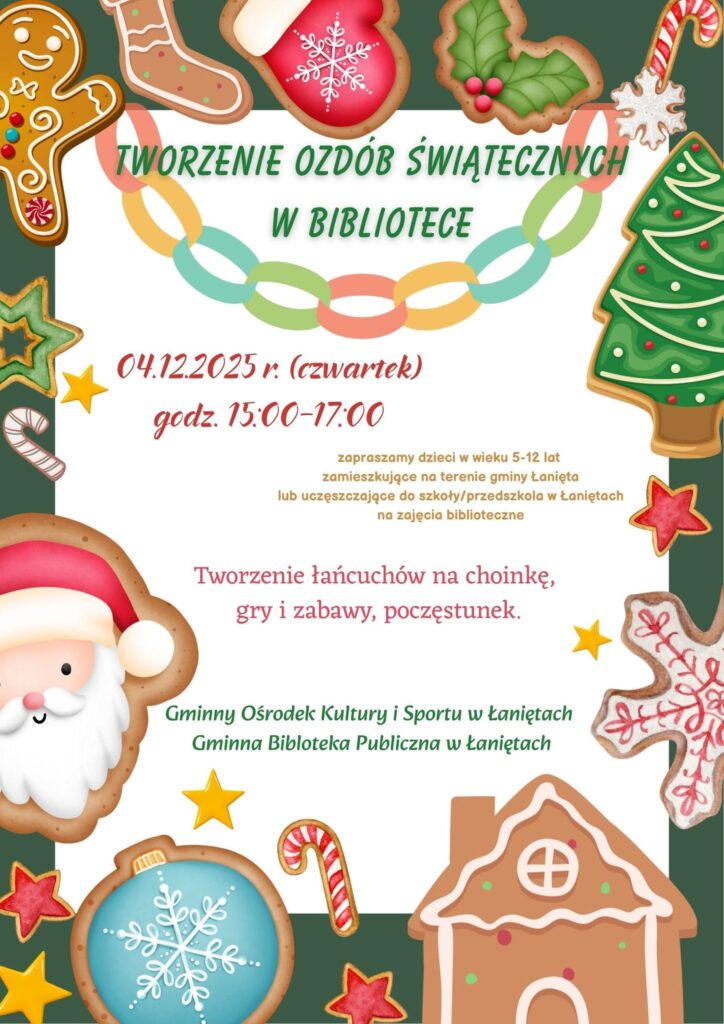 ŚWIĄTECZNE ZAJĘCIA BIBLIOTECZNE – JUŻ DZISIAJ!