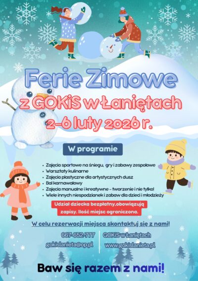 FERIE ZIMOWE 2026 w GOKiS Łanięta