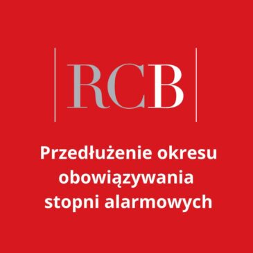 Przedłużenie okresu obowiązywania stopni alarmowych