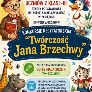Konkurs recytatorski pt. „Twórczość Jana Brzechwy”