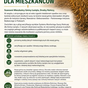 INFORMACJA DLA MIESZKAŃCÓW